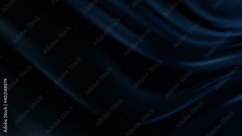 Dark blue luxury fabric background Smooth shapes Abstract background with smooth wavy structure Modern cover template Dark blue luxury fabric background Smooth shapes Abstract background with smooth wavy structure Modern cover template