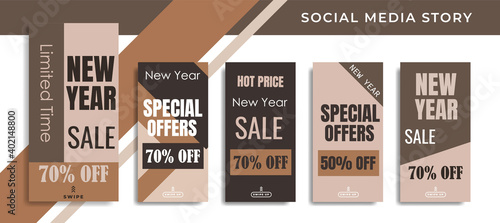 5 set Social Media Network Sales Banner Backgrounds, Mobile App, Poster, Flyer, Coupon,Advertisement,  Smartphone Template Story, Abstract liquid Modern shapes. editable template eps 10 vector.