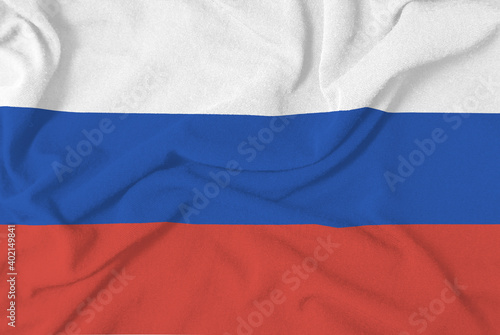 cotton fabric flag of russia illustrating nationalism