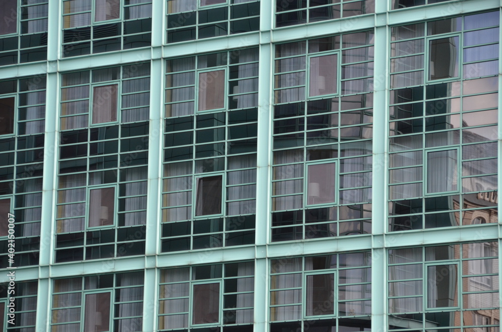 Facade, windows and building front Facade, windows and building front