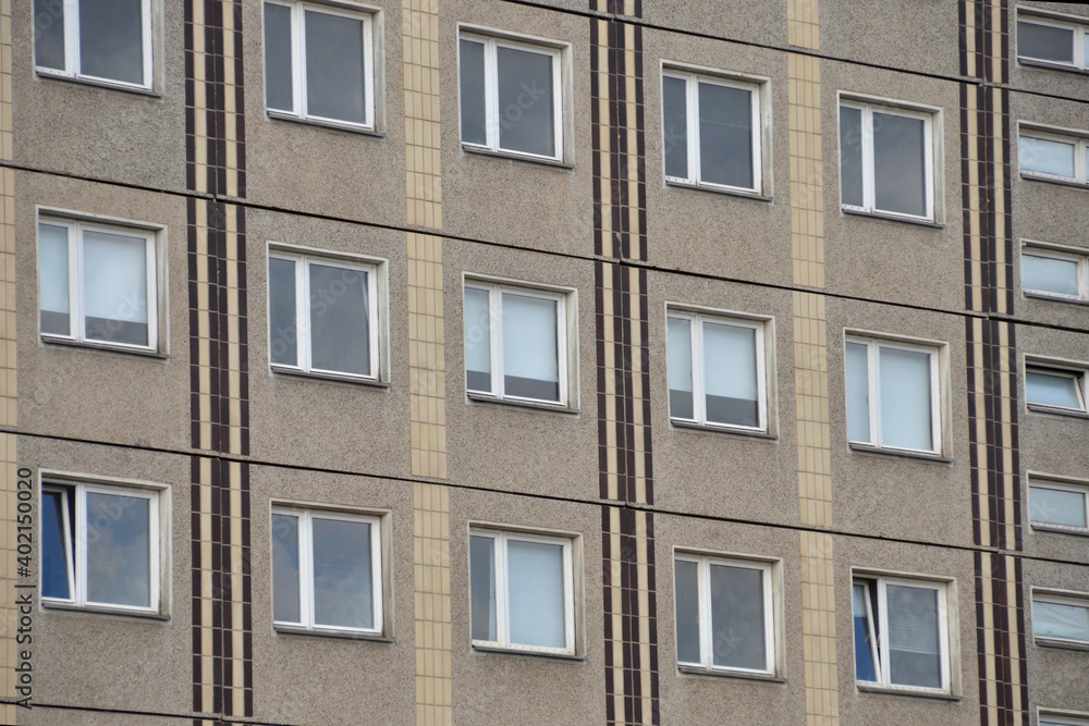 Fototapeta premium Facade, windows and building front