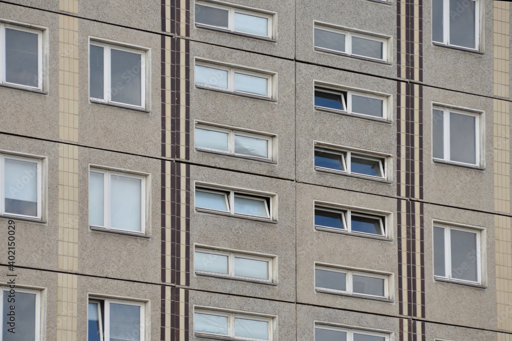 Facade, windows and building front Facade, windows and building front
