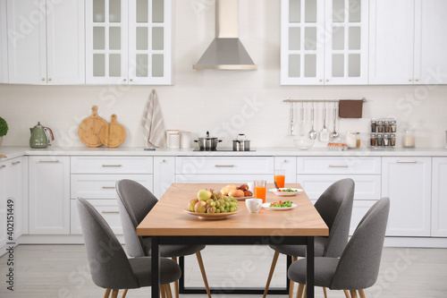 Wallpaper Mural Beautiful kitchen interior with new stylish furniture Torontodigital.ca