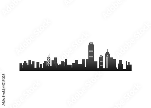 A silhouette of restless Hong Kong city