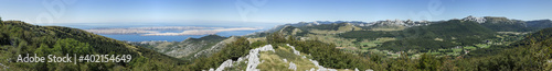 Panoramatic view on mountains in croatian national park Velebit.