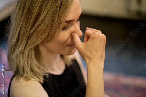 Εκτύπωση καμβά Breathing with a change of nostril