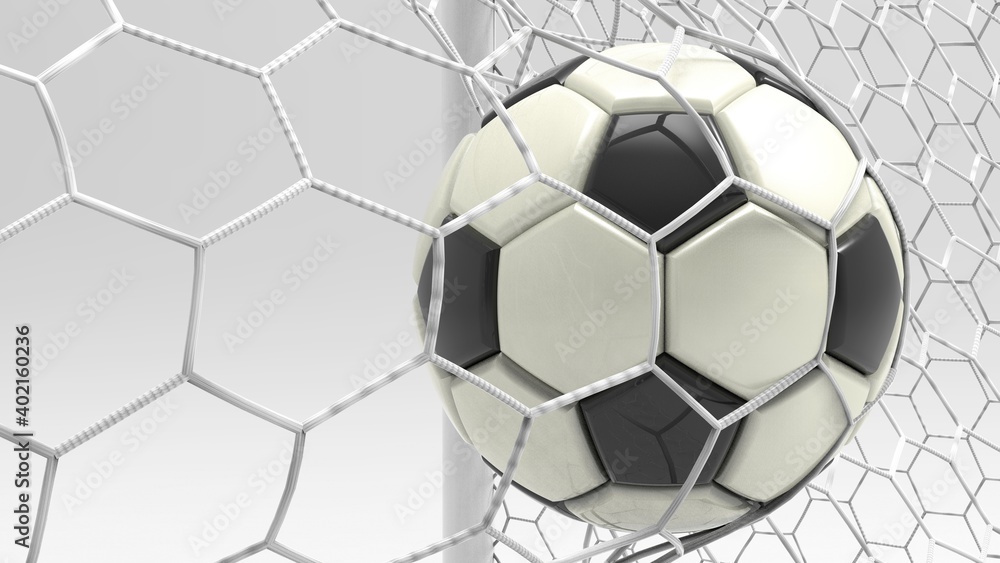 Εκτύπωση καμβά Soccer ball with Particles under Black Background