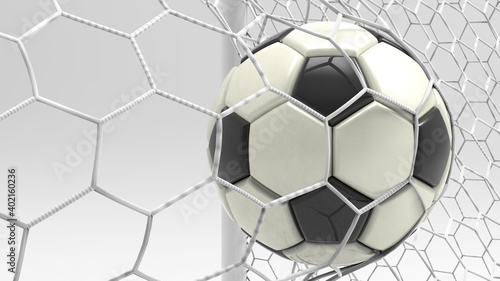 Εκτύπωση καμβά Soccer ball with Particles under Black Background