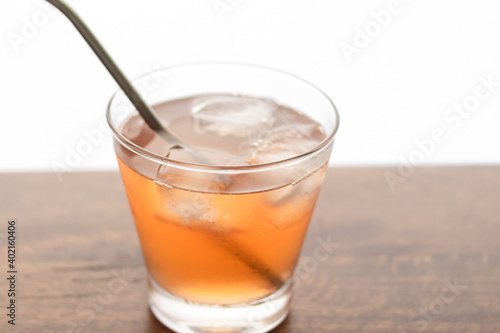 Glass of Kombucha with ice
