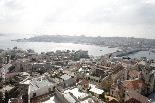 Istanbul Turkey Cityscape with the Galata Bridge and Golden Horn © Nektarstock