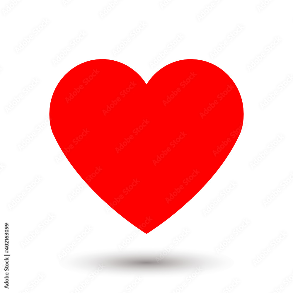 red heart isolated on white red heart isolated on white