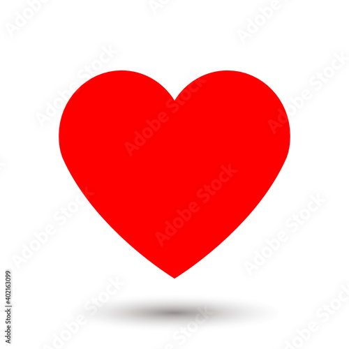 Free Download red heart isolated on white - GFXLoad