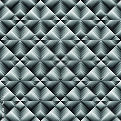 Geometric seamless pattern, ornament, abstract black and white background, vector texture.
