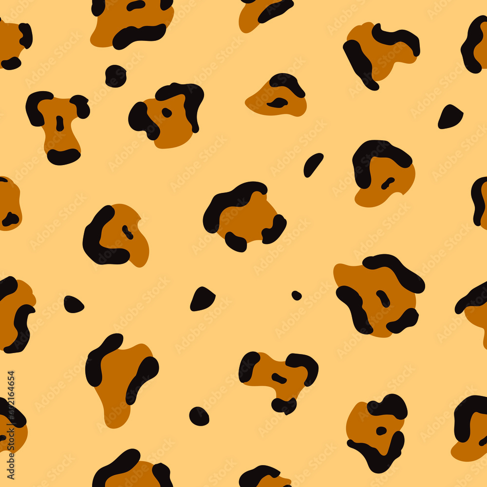 classic leopard vector pattern minimalistic