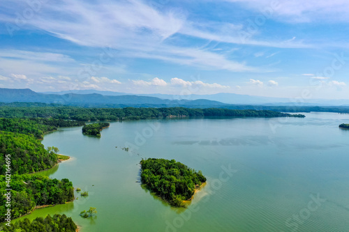 Beautiful lake in the Appalachian Mountains. 