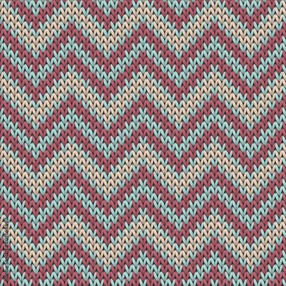 Natural chevron stripes knit texture geometric