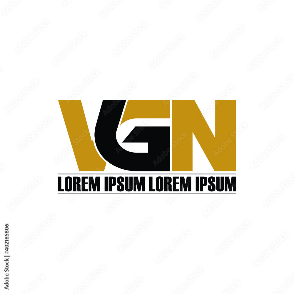 VGN letter monogram logo design vector VGN letter monogram logo design vector