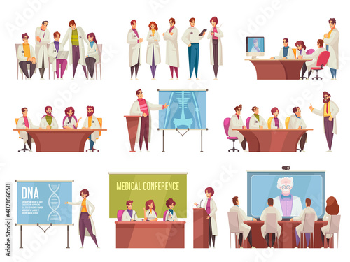 Medical Conference Icon Set