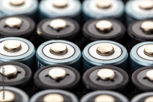 Rows of rechargeable battery
