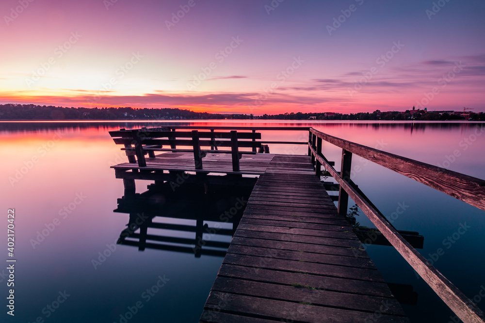 Fototapeta premium Ratzeburger See im Sonnenuntergang
