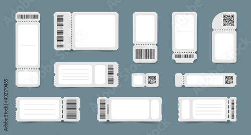 Barcode Tickets Mockup Set