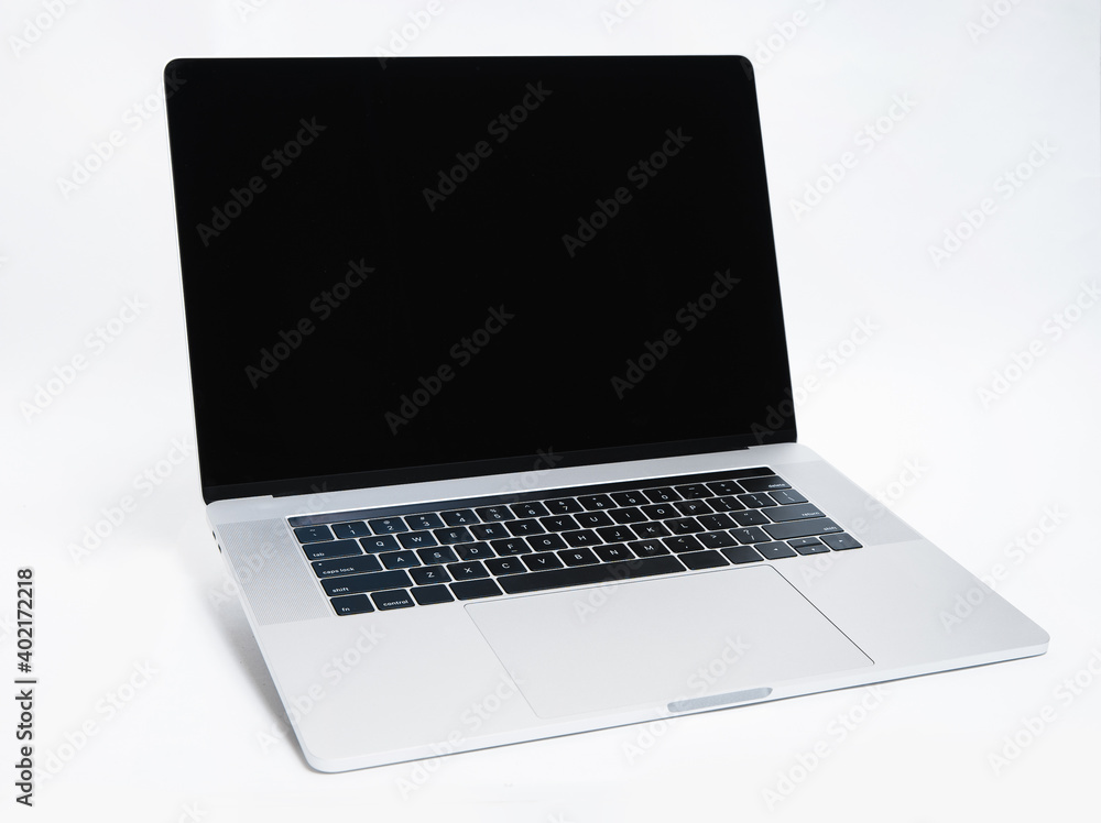 close up. modern laptop on a white background. close up. modern laptop on a white background.