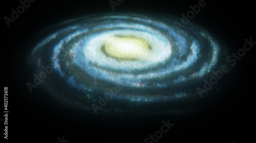 Obraz na płótnie Spiral galaxy milky way blue w salonie