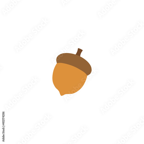 Brown acorn sign icon. Vector illustration eps 10