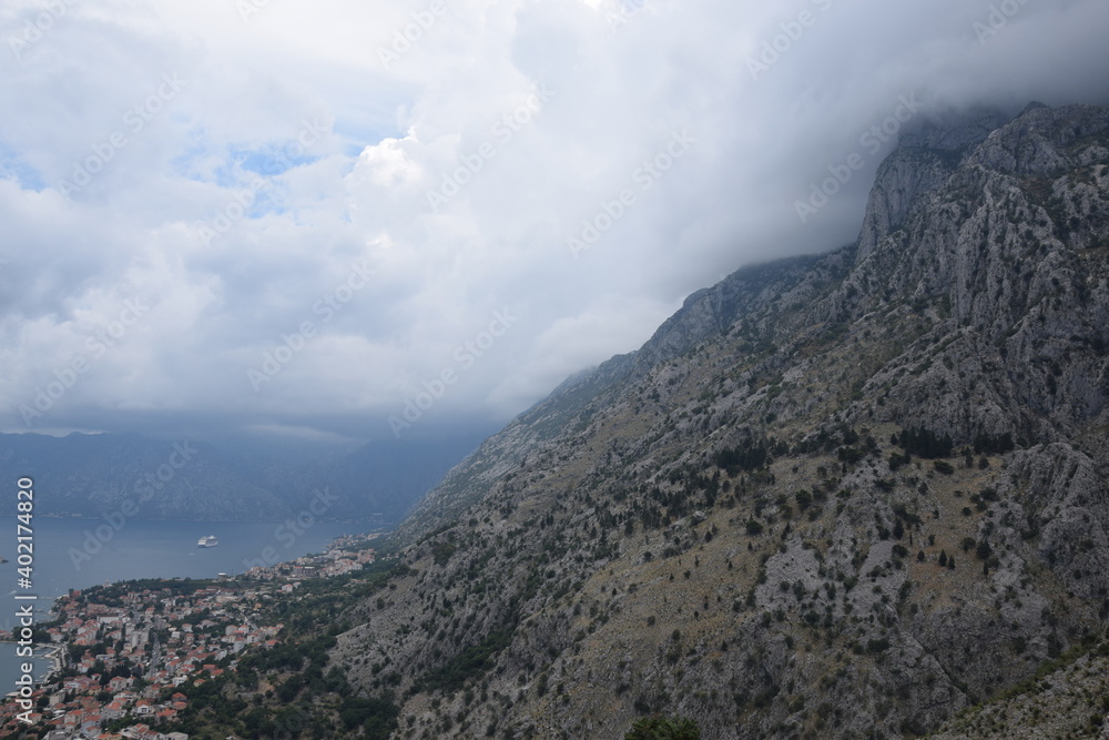 The bay of Kotor in Montenegro 