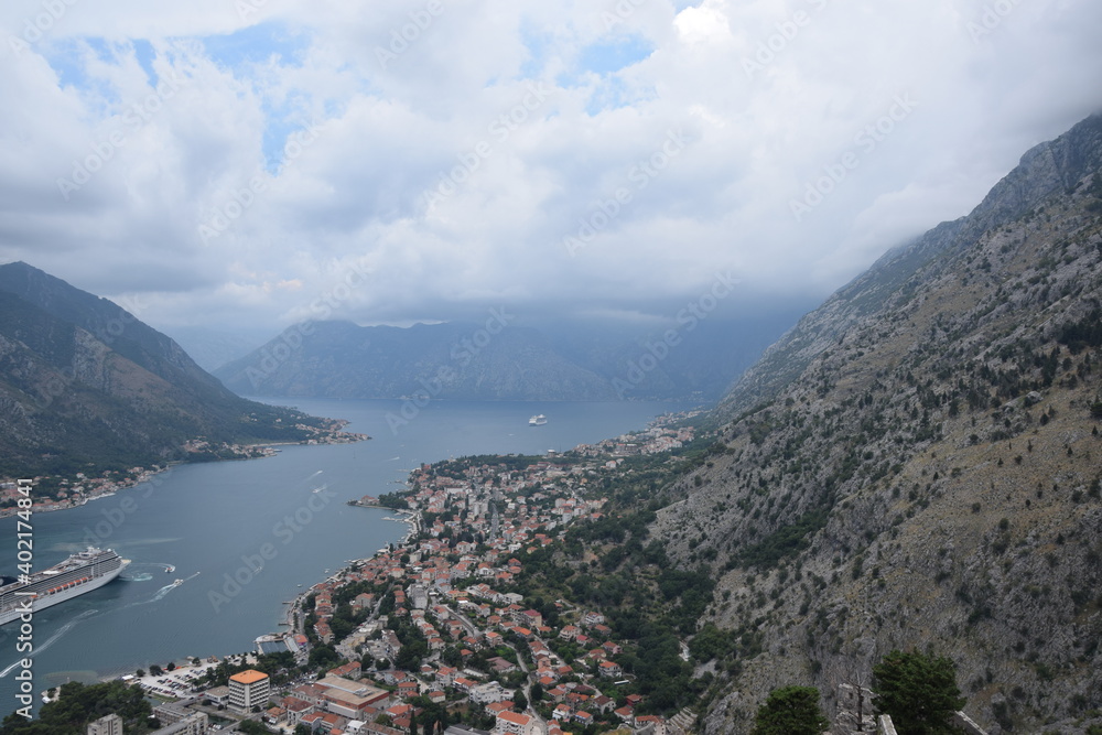 The bay of Kotor in Montenegro 