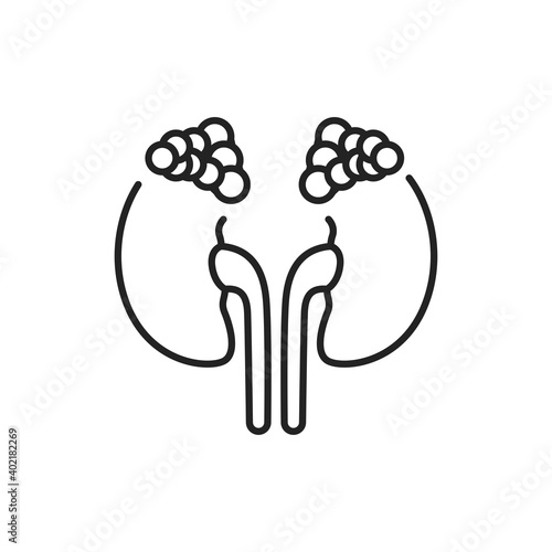 Addison s disease color line icon.Pictogram for web page, mobile app, promo.