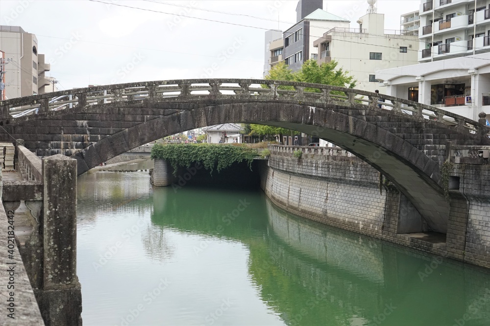 Historic Higashishin-bashi Bridge in Nagasaki, Kyushu, Japan - 九州 長崎 東新橋
