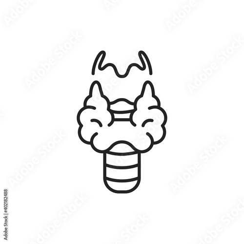 Thyroid gland color line icon. Pictogram for web page, mobile app, promo.