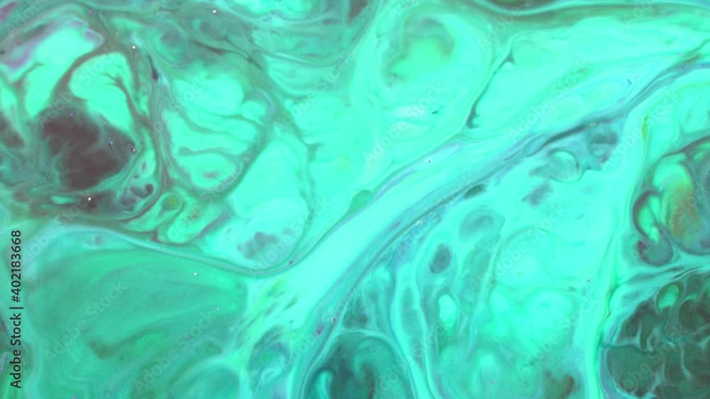 Acrylic texture with green marbling background Acrylic texture with green marbling background
