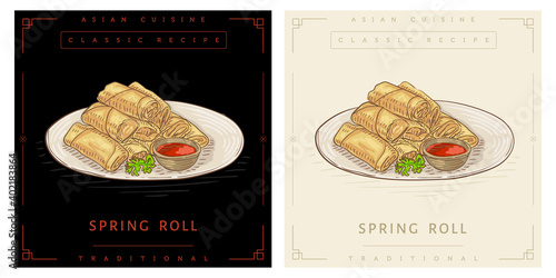 fried Spring Roll with sauce