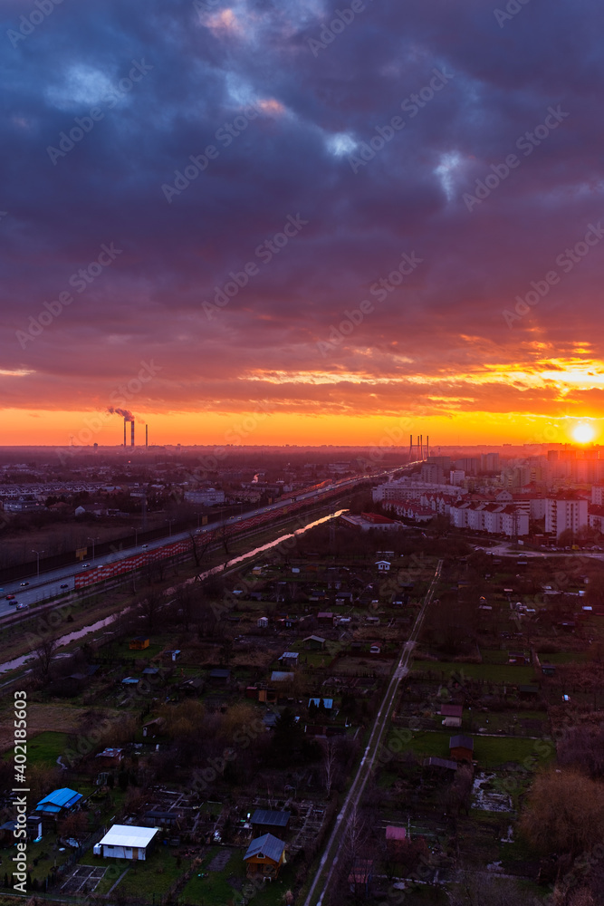 Warsaw, Prague city landscape