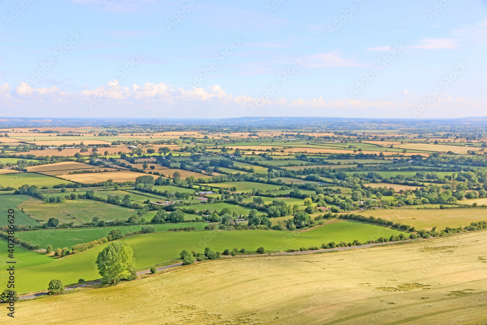 Fields of Wiltshire from Westbury hill