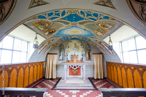 Italian Chapel. It was built during World War II by Italian prisoners, Orkney, Scotland.