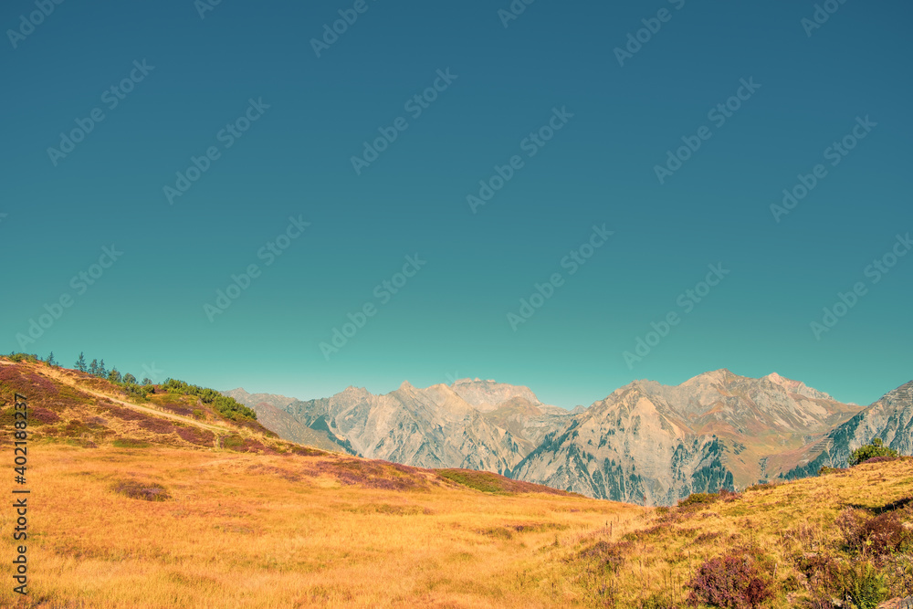 Mountain panorama at Sonnenkopf in Vorarlberg, Austria