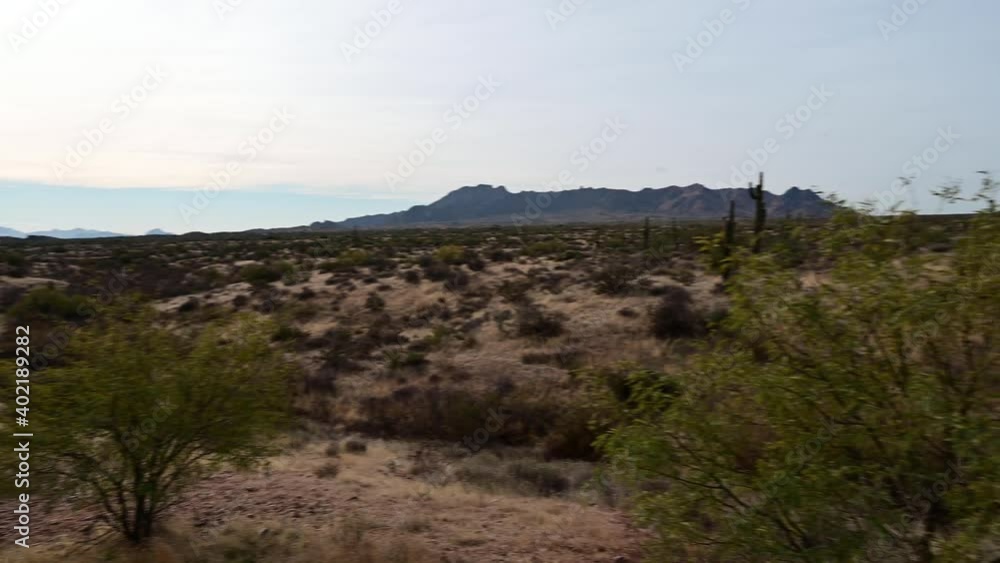 Pan shot of Phoenix valley desert Pan shot of Phoenix valley desert