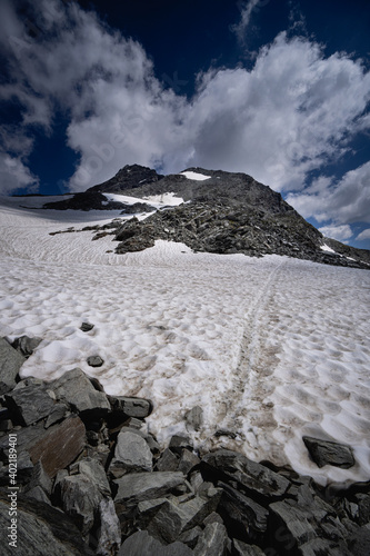 Hiking mount Ankogel in austrian Hohe Tauern photo