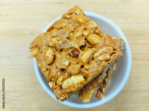 heathy indian sweet jaggery peanuts sweet