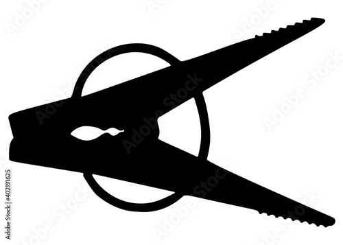 Clothespin for clothes. Vector image.