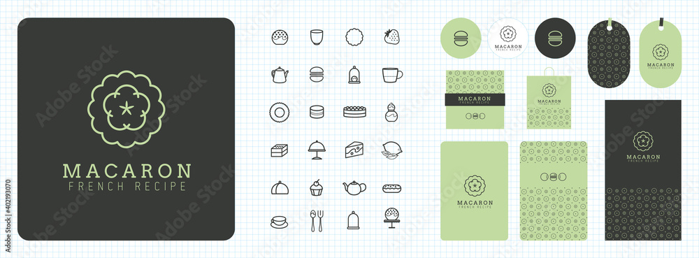 Charte graphique, identité visuelle, logo, publicité, carte de visite, pâtissier, salon de thé, desserts