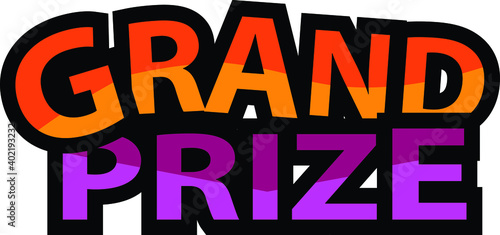 badge label vector grand prize text