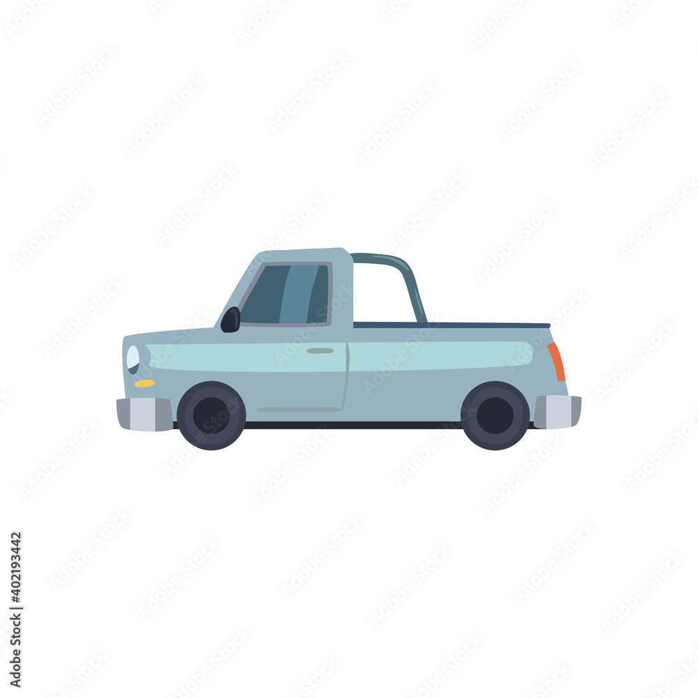 gray and pickup car icon vector design