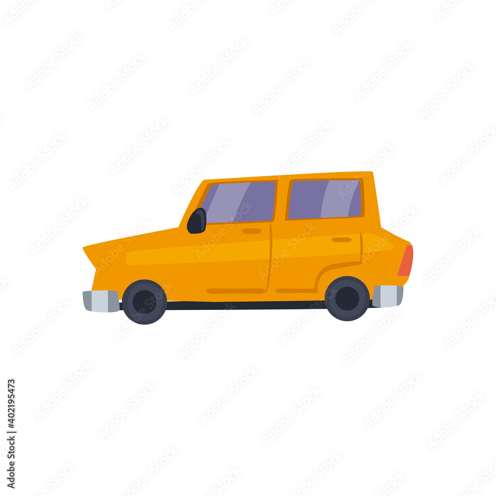 orange car icon vector design