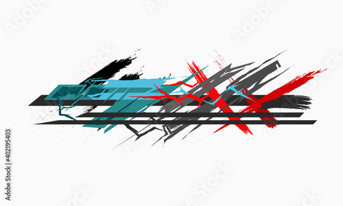 Warp car racing designs vector