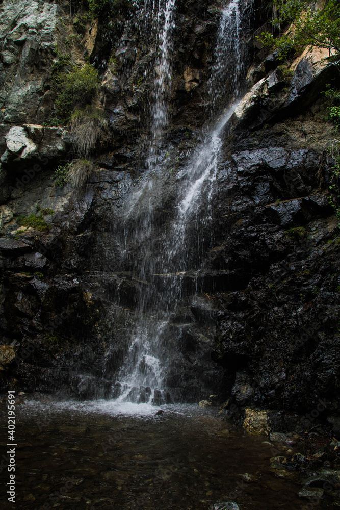 waterfall in the mountains waterfall in the mountains