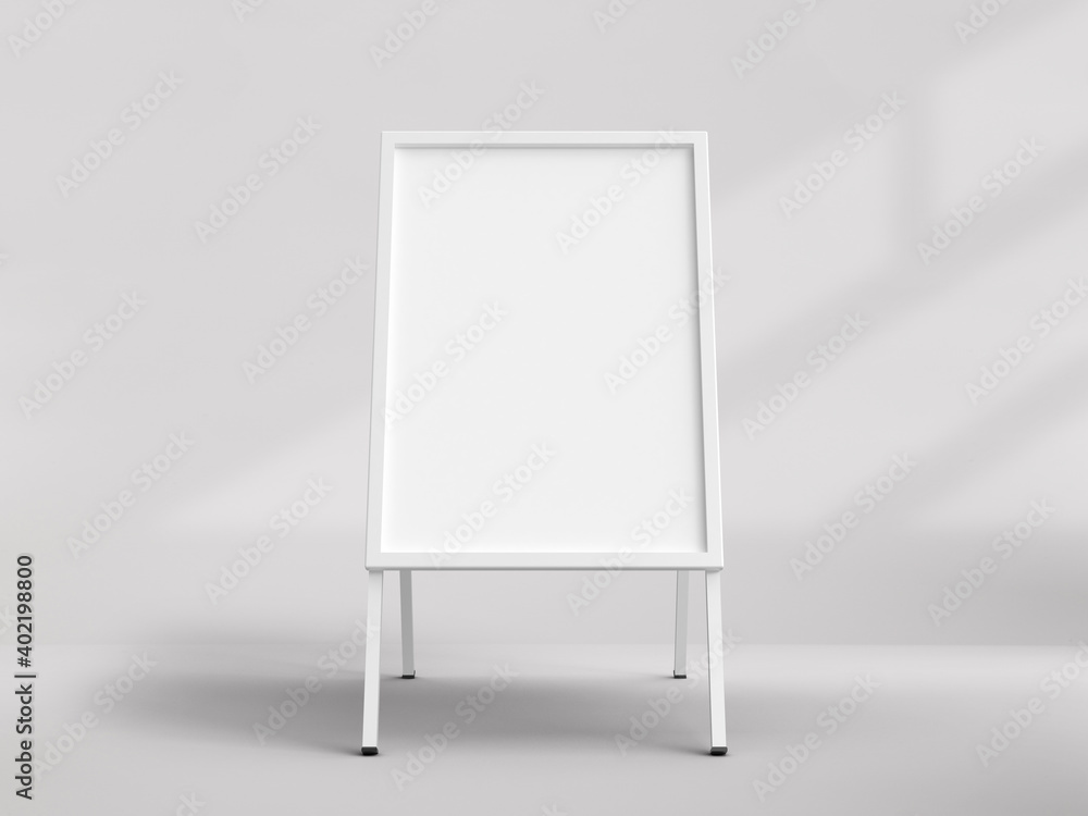 Street board isolated on white background. Front view Street board isolated on white background. Front view